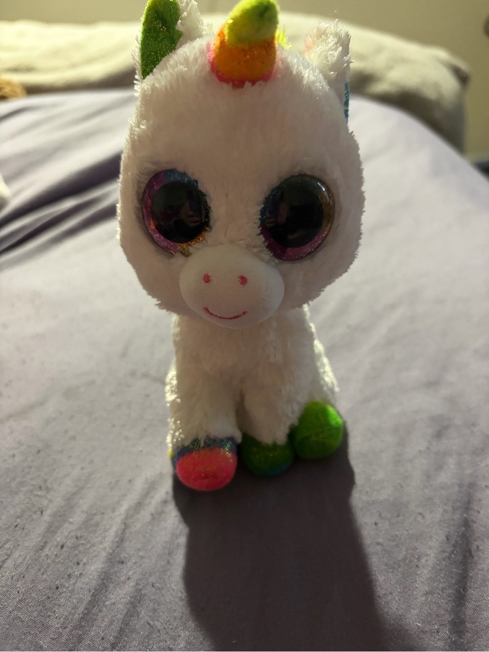 Ty Beanie Boos 6" PIXY the Rainbow Unicorn Plush/Stuffed Animal 2021